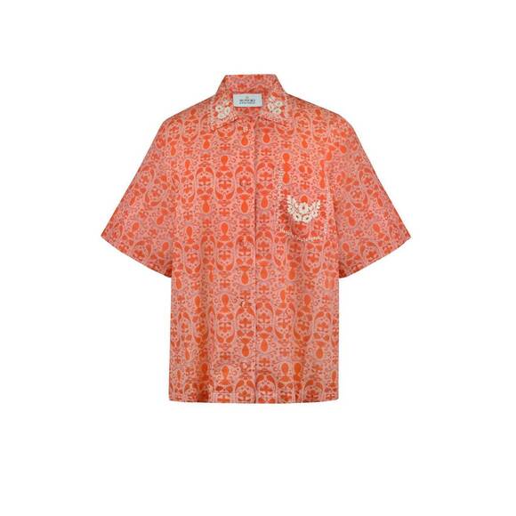 NEW MONOKI women's paisley shirt in orange